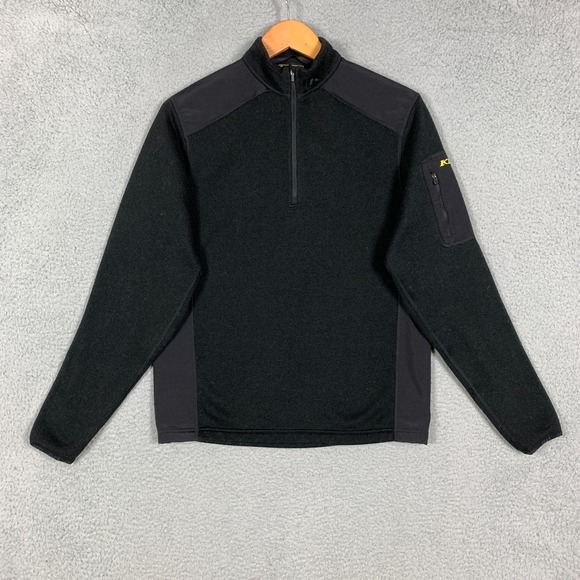 Klim Yukon Jacket Men's Small S Black Polartech Fleece Lined 1/4 Pullover Riding